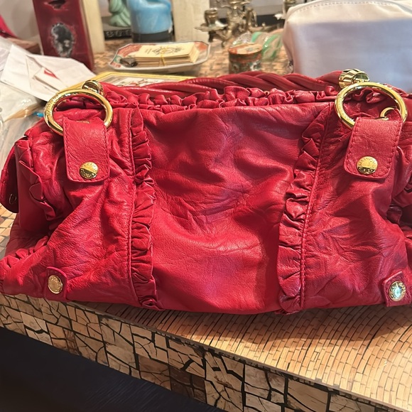 Dolce & Gabbana Handbags - DOLCE & GABANNA 😍 Vintage Red Ruffle handbag♥️♥️♥️ EUC!! COA included STEAL!!